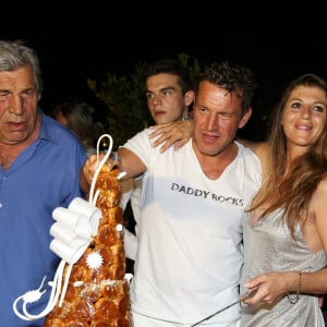 Jean-Pierre Castaldi, Benjamin Castaldi, son fils Julien et sa femme Aurore Aleman - Soirée de mariage de Benjamin Castaldi et Aurore Aleman au Mas de La Rose à Eygalières, le 27 août 2016. © Jacovides-Moreau/Bestimage