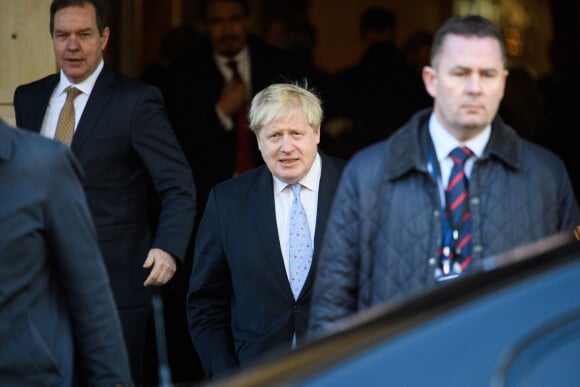 Le ministre britannique des affaires étrangères Boris Johnson sort de la Lancaster House à Londres, le 17 janvier 2017 où la première ministre britannique a présenté son plan pour la sortie du Royaume-Uni de l'Union européenne (UE), près de sept mois après le vote historique en faveur du Brexit.