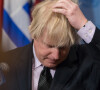 Le ministre des affaires étrangères britannique Boris Johnson lors d'une conférence de presse au siège de l'Organisation des Nations Unies à New York, concernant la situation en Somalie et dans le sud du Soudan dans le cadre d'un conseil de sécurité.