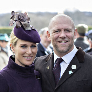 Zara Phillips (Zara Tindall) et son mari Mike Tindall - Arrivées au Festival Cheltenham - Jour quatre, le 13 mars 2020.