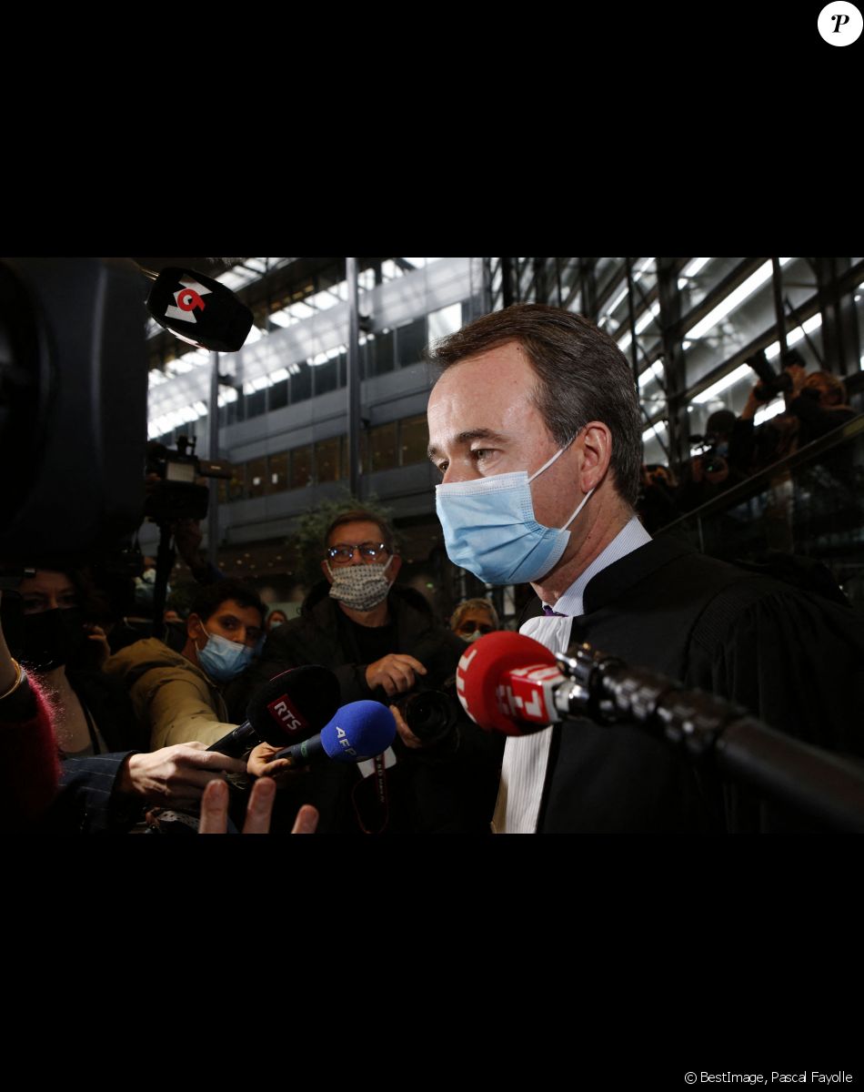 Maître Fabien Rajon, avocat de Jennifer Cleyret-Marrel, mère de Maëlys, lors du procès en assises de Nordhal Lelandais, à Grenoble, Isère, France, le 31 janvier 2022. © Pascal Fayolle/Bestimage