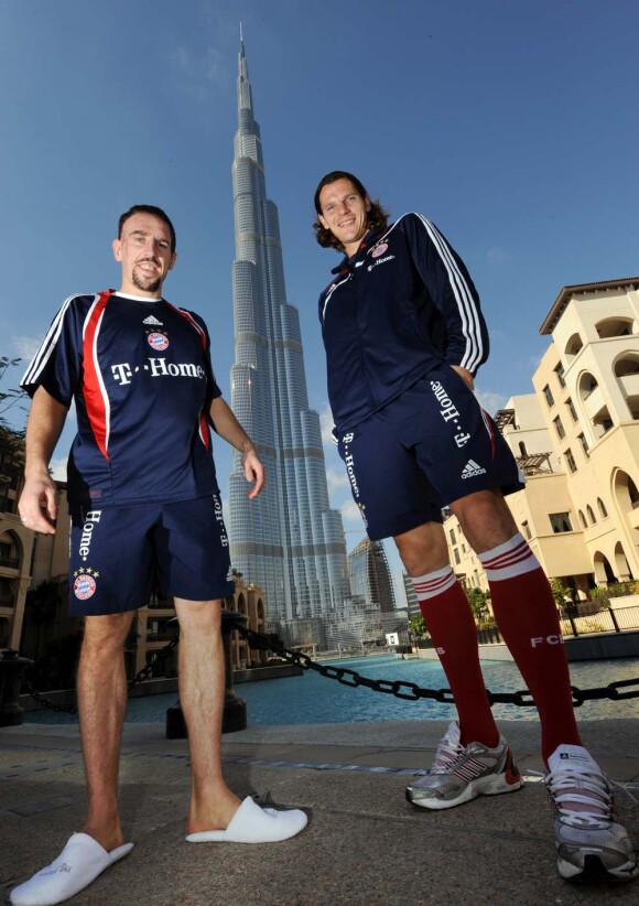 Franck Ribéry et Daniel van Buyten à Dubaï, le 6 janvier 2010.