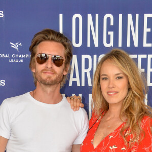 Exclusif - Philippe Lacheau et sa compagne Elodie Fontan (Marraine du LGCT - LPEJ 2019) - Photocall - Longines Paris Eiffel Jumping au Champ de Mars à Paris, le 7 juillet 2019. © Veeren Ramsamy/Bestimage