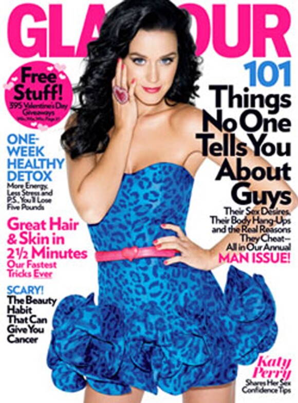 Katy Perry en couverture de Glamour pour le mois de février 2010