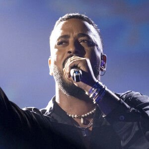 Slimane - Concert hommage à Johnny Hallyday "Que je t'aime" à l'AccorHotels Arena Paris Bercy à Paris. Le 14 septembre 2021 © Borde-Jacovides-Moreau / Bestimage 