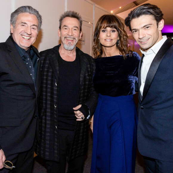 Exclusif - Daniel Auteuil, Florent Pagny, Faustine Bollaert et Gautier Capuçon - Enregistrement de l'émission "Symphonie pour la vie, Spéciale Pièces Jaunes" aux Folies Grüss à Paris. Le 12 janvier 2022. © Cyril Moreau / Bestimage