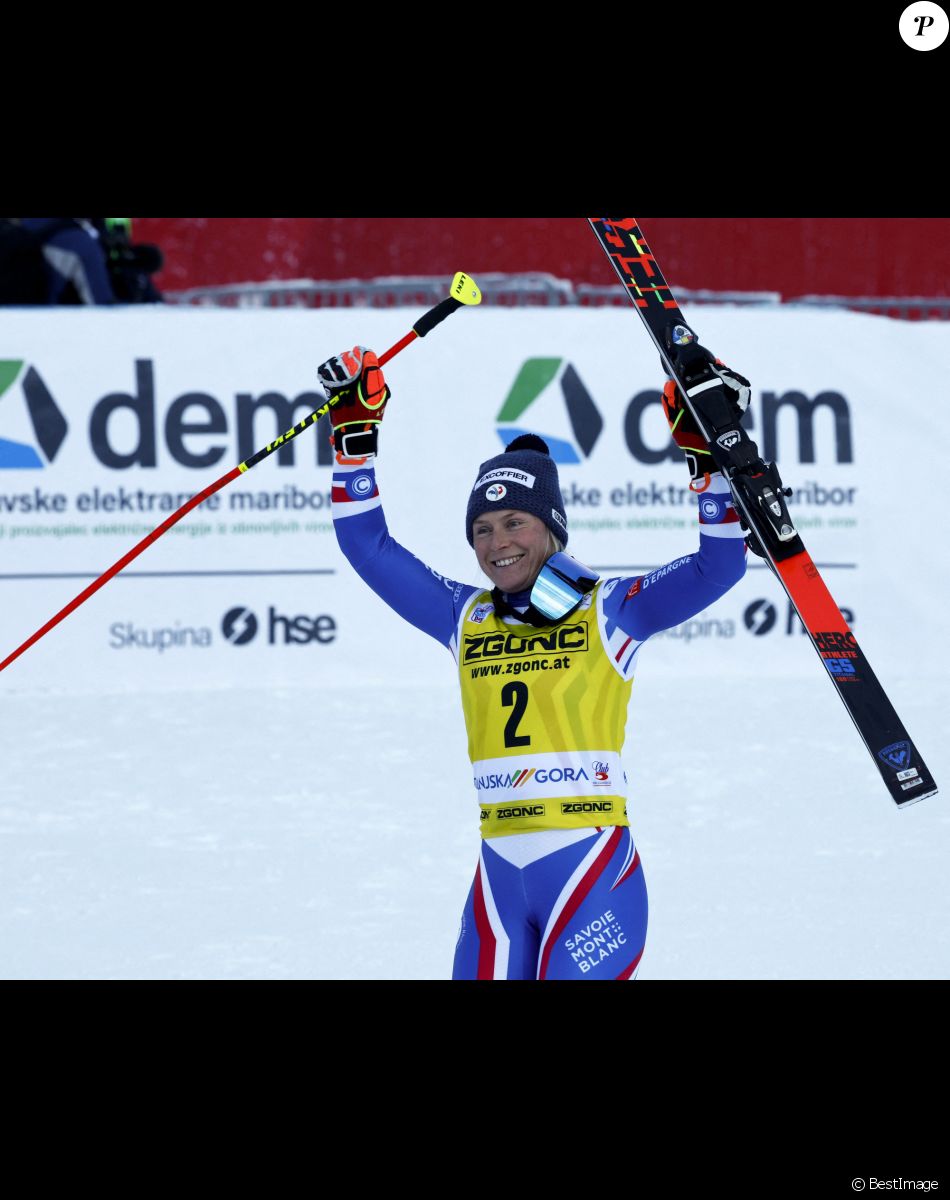Tessa Worley (FRA) lors de la FIS Coupe du monde slalom géant dame à Kranjska Gora, Slovénie, le 8 janvier 2022. © GEPA/Panoramic/Bestimage