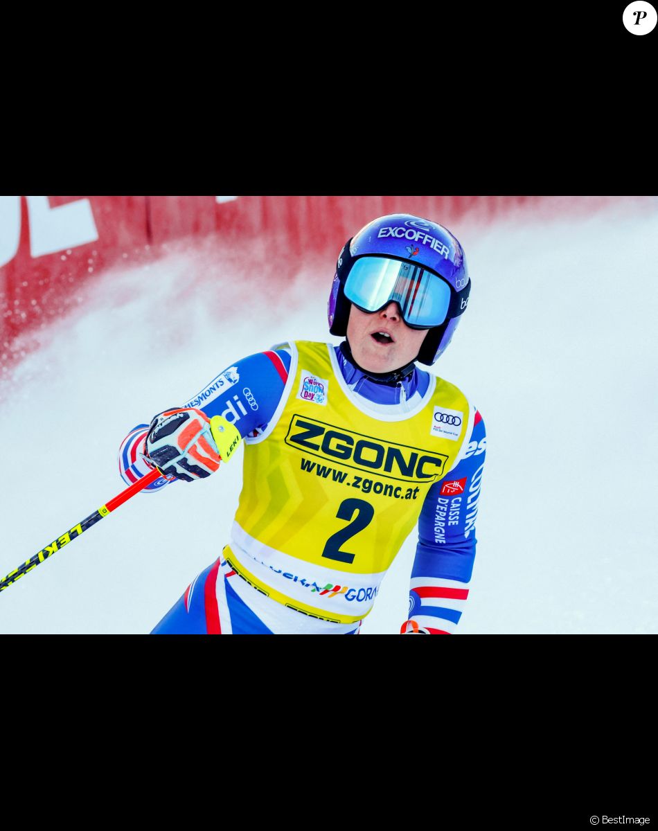 Tessa Worley (France) lors du FIS Coupe du monde slalom géant dame à Kranjska Gora, Slovénie, le 8 janvier 2022. © Gepa/Panoramic/Bestimage