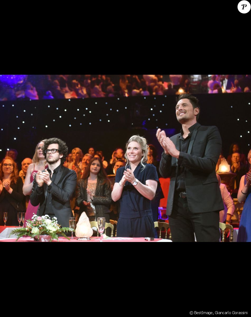 Exclusif - Michaël Gregorio, la skieuse Tessa Worley et Vincent Cerutti - Enregistrement de l'émission "Le plus grand cabaret du monde" à La Plaine Saint-Denis, diffusée le 29 avril 2017. Le 11 avril 2017 © Giancarlo Gorassini / Bestimage