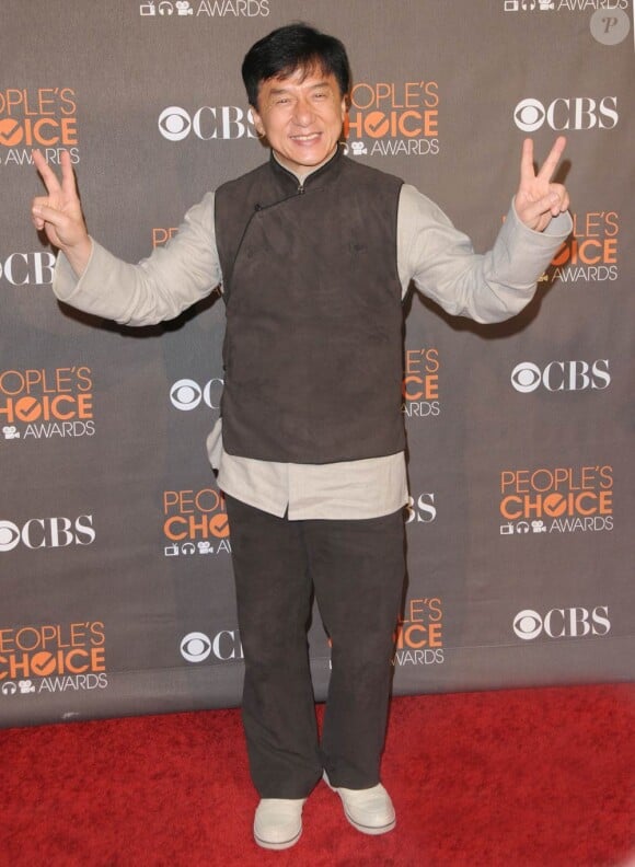 Jackie Chan, à l'occasion des 36e People's Choice Awards, qui se sont tenus au Nokia Theatre de Los Angeles, le 6 janvier 2010.