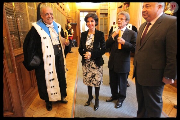 Rachida Dati avec le regretté Philippe Seguin pour l'audience solennelle de rentrée de la Cour des comptes en janvier 2009 quand elle était ministre de la justice.