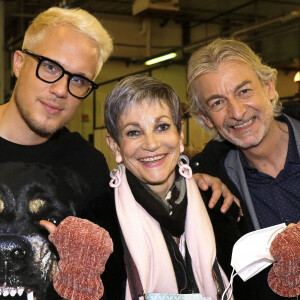 Exclusif - Isabelle Morini-Bosc, Guillaume Genton et Gilles Verdez asisstent à la soirée hommage à Jean-Pierre Bacri au Ground Control Gare de Lyon, à l'occasion de la sortie de "Jean-Pierre Bacri, le Bougon Gentilhomme" de Valérie Bénaïm et Sandra Freeman (publié aux éditions de L'Archipel). Paris, le 4 février 2022. © Cédric Perrin / Bestimage