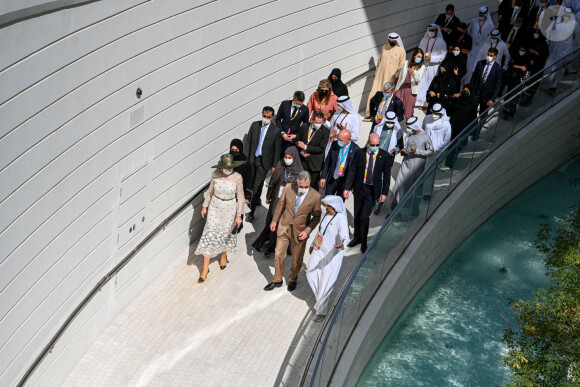 Le roi Philippe et la reine Mathilde de Belgique visitent le pavillon Belge lors de la journée de la Belgique à l'exposition universelle Expo Dubaï 2020, à Dubaï, Emirats Arabes Unis, le 5 février 2022. © Frédéric Andrieu/Bestimage