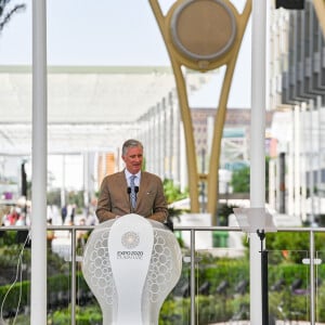 Le roi Philippe et la reine Mathilde de Belgique visitent le pavillon Belge lors de la journée de la Belgique à l'exposition universelle Expo Dubaï 2020, à Dubaï, Emirats Arabes Unis, le 5 février 2022. © Frédéric Andrieu/Bestimage