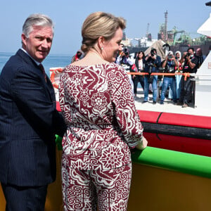 Le roi Philippe et la reine Mathilde de Belgique en visite officielle à Oman le 4 février 2022. © F.Andrieu / Agencepeps / Bestimage