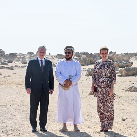 Le roi Philippe et la reine Mathilde de Belgique en visite officielle à Oman le 4 février 2022. © F.Andrieu / Agencepeps / Bestimage