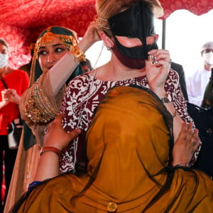 Le roi Philippe et la reine Mathilde de Belgique en visite officielle à Oman le 4 février 2022. © F.Andrieu / Agencepeps / Bestimage