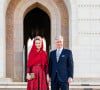 Le roi Philippe et la reine Mathilde de Belgique en visite à La Grande Mosquée du sultan Qabus à Mascate dans le Sultanat d'Oman. Le 3 février 2022