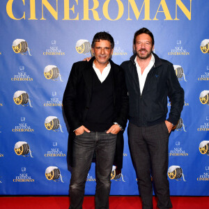 Pascal Elbé, qui présente son nouveau film : On est fait pour s'entendre, et Samuel le Bihan durant la seconde journée de la 3ème édition du Festival Cinéroman à Nice, le 21 octobre 2021. © Bruno Bebert/Bestimage