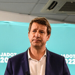 Yannick Jadot, le candidat EELV à l'élection présidentielle 2022, lors de la présentation de son programme aux médias à Paris. Le 2 février 2022