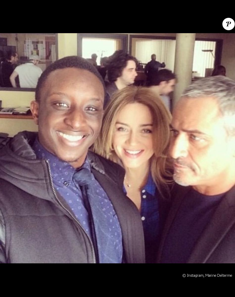 Marine Delterme, Ahmed Sylla et Jean-Michel Tinivelli sur Instagram. Le 3 février 2022.