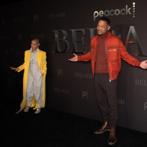 Jada Pinkett Smith et son mari Will Smith - People à la projection de la nouvelle série "Bel-Air" à Santa Monica, remake de la célèbre série "Le prince de Bel Air". Le 9 février 2022 © Billy Bennight-AdMedia / Zuma Press / Bestimage 