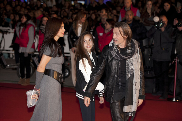 Florent Pagny, sa femme Azucena et leur fille Ael - 15eme edition des NRJ Music Awards a Cannes. Le 14 decembre 2013 