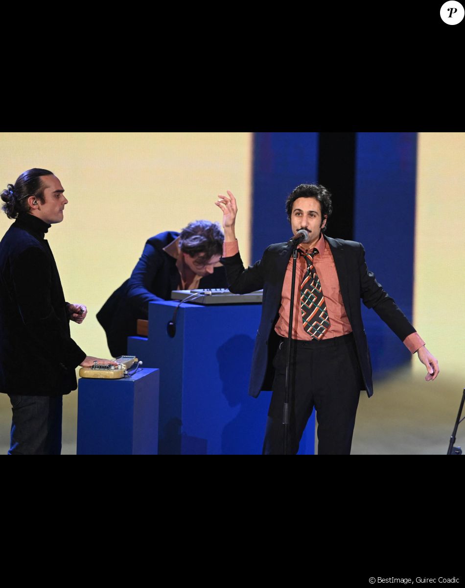 Feu! Chatterton lors de la 37ème cérémonie des Victoires de la musique à la Seine musicale de Boulogne-Billancourt, le 11 février 2022. © Guirec Coadic/Bestimage