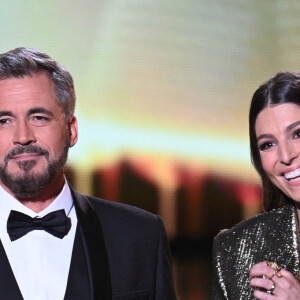 Olivier Minne et Laury Thilleman lors de la 37ème cérémonie des Victoires de la musique à la Seine musicale de Boulogne-Billancourt, le 11 février 2022. © Guirec Coadic/Bestimage