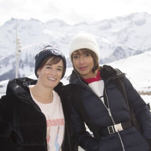 Béatrice de la Boulaye, Sonia Rolland pour Tropiques criminels. - Rendez-vous avec les actrices et acteurs de la 24ème édition du festival Tv de Luchon le 12 février 2022. © Christophe Aubert / Bestimage