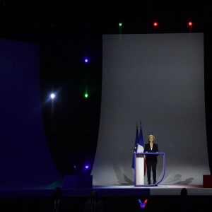 Valérie Pécresse, candidate Les Républicains pour les élections présidentielles françaises, lors de son meeting au Zénith de Paris le 13 février 2022