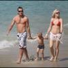 Gwen Stefani et Gavin Rossdale sont à Saint-Barthélémy avec leurs enfants Kingston et Zuma le 4 janvier 2009