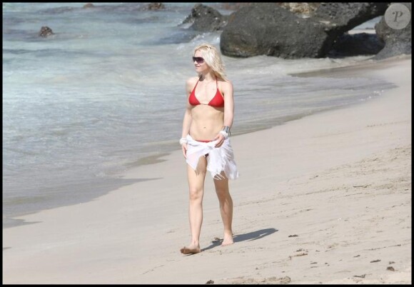 Gwen Stefani et Gavin Rossdale sont à Saint-Barthélémy avec leurs enfants Kingston et Zuma le 4 janvier 2009