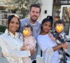 M.Pokora et Christina Milian avec leurs fils, Isaiah et Kenna, ainsi que Violet (la fille aînée de Christina Milian), sur Instagram.