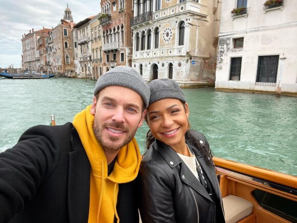 M.Pokora et sa femme Christina Milian en voyage à Venise, novembre 2021.