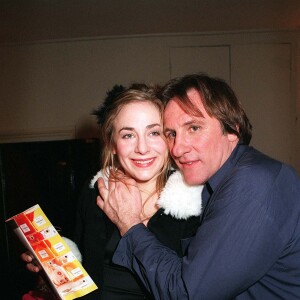 Gérard Depardieu et sa fille Julie Depardieu - Générale de la pièce de Théâtre "Les portes du ciel". Paris.