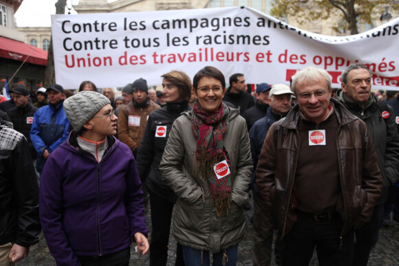 Nathalie Arthaud - Manifestation contre l'islamophobie à Paris le 10 novembre 2019. © Vladimir Lambourde/Panoramic/Bestimage