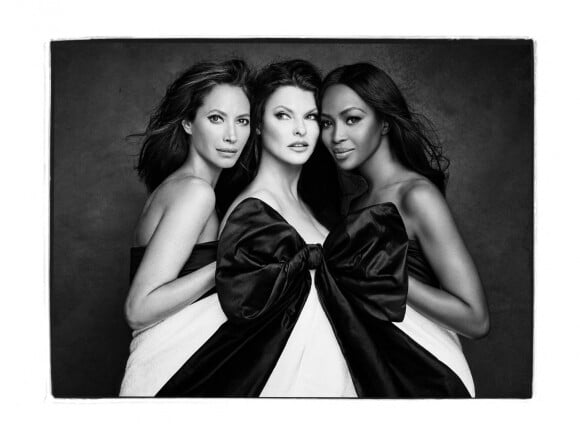 Les trois stars des années 90, Christy Turlington, Linda Evangelista et Naomi Campbell posent pour KnotOnMyPlanet, une organisation de charité ouverte par Doutzen Krauss pour sauver les éléphants. 