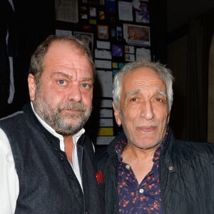 Eric Dupond-Moretti et Gérard Darmon - Le réalisateur français C. Lelouch célèbre ses 80 ans au restaurant Victoria à Paris, France, le 30 octobre 2017. © Coadic Guirec/Bestimage 