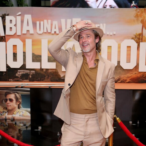 Brad Pitt lors de la première du film 'Once Upon A Time in Hollywood' à Mexico au Mexique, le 13 août 2019. 