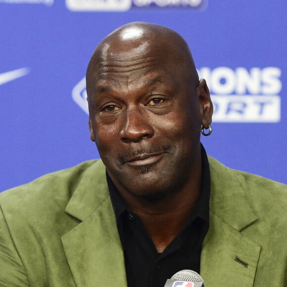 Michael Jordan - coproprietaire des Charlotte Hornets - Conférence de presse du match de NBA Game Paris. © JB Autissier / Panoramic / 2020