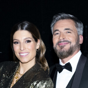 Exclusif - Olivier Minne et Laury Thilleman en backstage lors la 37ème cérémonie des Victoires de la musique à la Seine musicale de Boulogne-Billancourt, le 11 février 2022. © Cyril Moreau / Tiziano Da Silva / Bestimage 