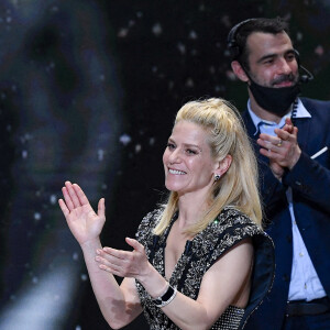 Marina Foïs, maîtresse de cérémonie sur scène lors de la 46ème cérémonie des César à l'Olympia à Paris le 12 mars 202. © Pierre Villard/ Pool / Bestimage 