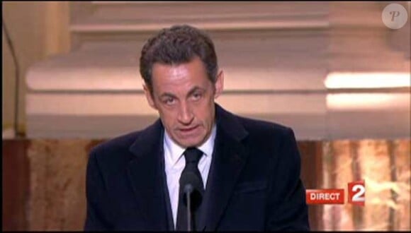 Nicolas Sarkozy à l'enterrement de Philippe Séguin