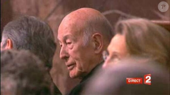 Valéry Giscard d'Estaing à l'enterrement de Philippe Séguin