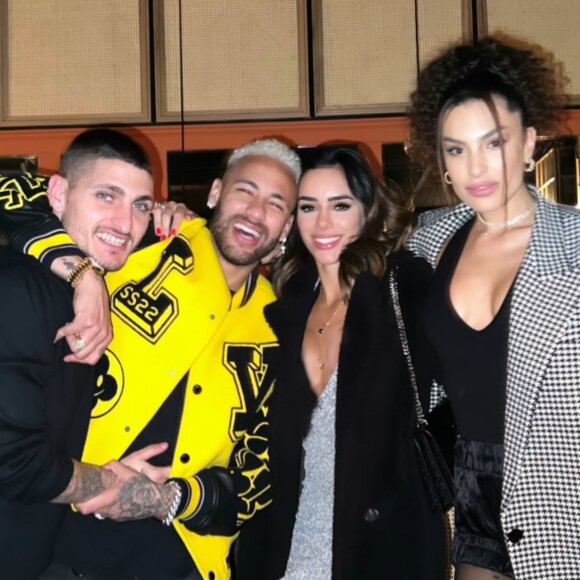 Neymar en compagnie de Bruna Biancardi, Marco Verratti et sa femme Jessica Aidi.