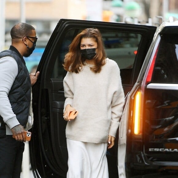 Exclusif - Zendaya fait du shopping à New York le 17 février 2022.