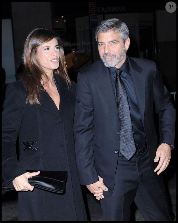George Clooney et Elisabetta Canalis à Manhattan, le 11 janvier 2010. Un couple so glamour