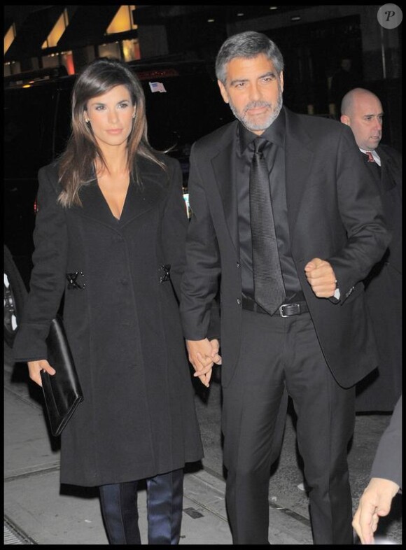 Un couple so glamour et tellement parfait : George Clooney et Elisabetta Canalis à Manhattan, le 11 janvier 2010