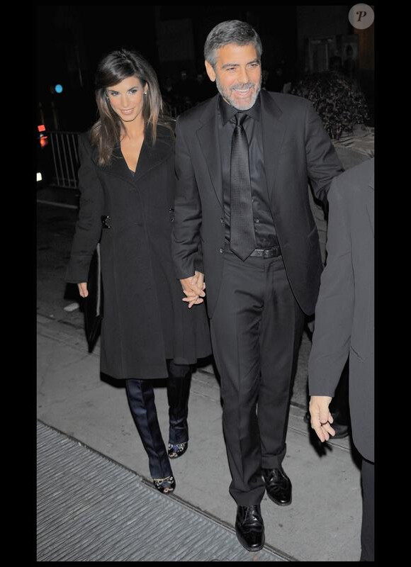George Clooney et Elisabetta Canalis à Manhattan, le 11 janvier 2010. Ils ne cachent plus leur amour !
